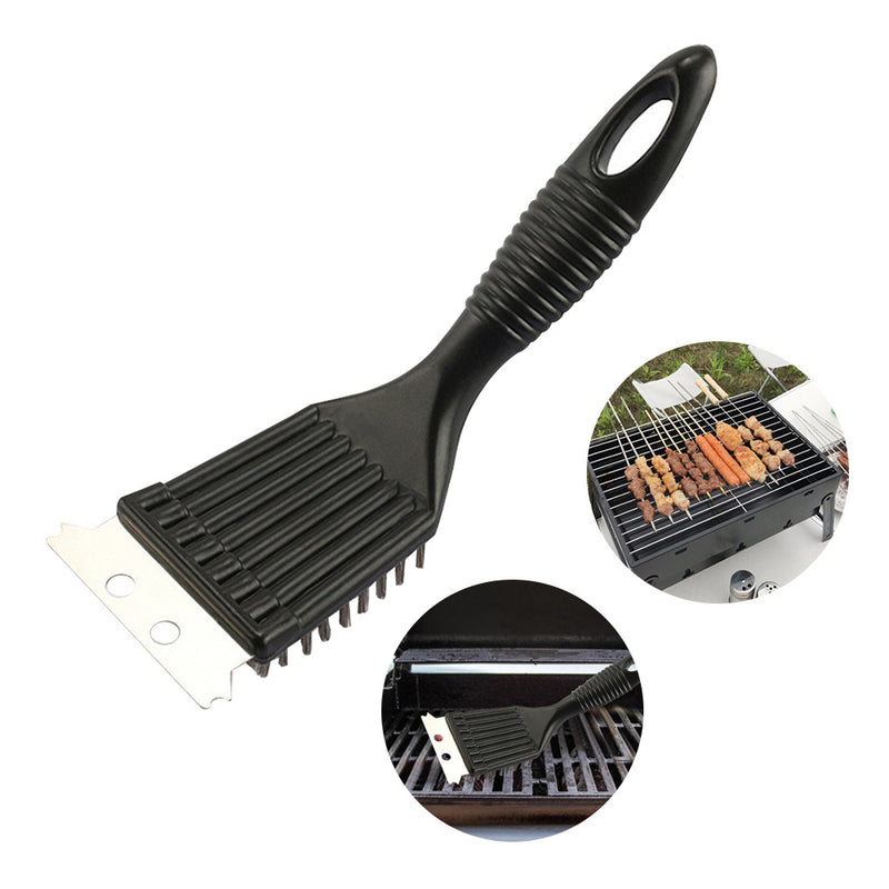 Brosse de Nettoyage Barbecue 2-en-1 – Grattoir + Brosse en Acier pour Grilles